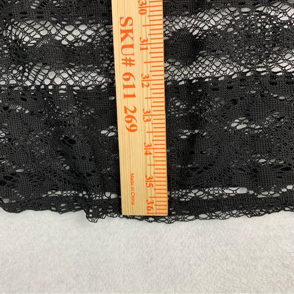 West Loop Black Lace Stretch Beach Swimsuit Cover-Up Womens Comfort Fit L/XL NWT - Picture 7 of 8